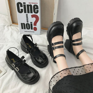 厚底パンプスアンクルベルト◆シューズ 厚底パンプス