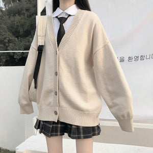 ロングスリーブルーズニットカーディガン◆アウター S、M、L、XL、XXL