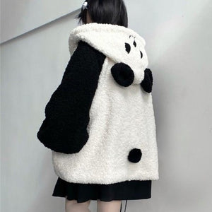 モコモコパンダ厚手パーカー◆アウター パーカー S、M、L、XL、XXL