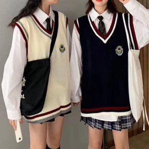 シャツ+スカート+ネクタイ+ベスト4点セット(5)◆セットアップ XS、S、M、L、XL、XXL