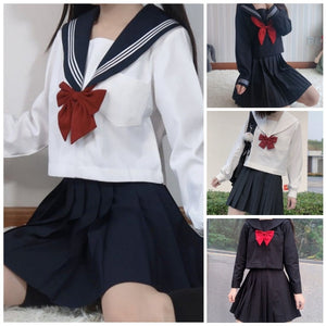 セーラー服上下+リボンセット<3>◆セットアップ S、M、L、XL、XXL