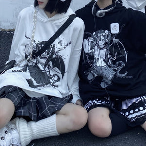 ヴァンパイアイラストプリントパーカー◆トップス パーカー M、L、XL、XXL