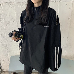 ストライプコットントレーナー◆トップス M、L、XL、XXL