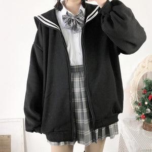 パフスリーブネイビーカラージャケット◆アウター S、M、L、XL、XXL