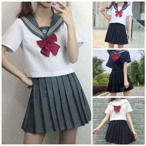 半袖セーラー服上下+リボンセット<3>◆セットアップ S、M、L、XL、XXL