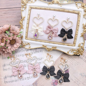 【オーダーメイド】ドロップラインストーンイヤリング&ピアス◆アクセサリー イヤリング・ピアス