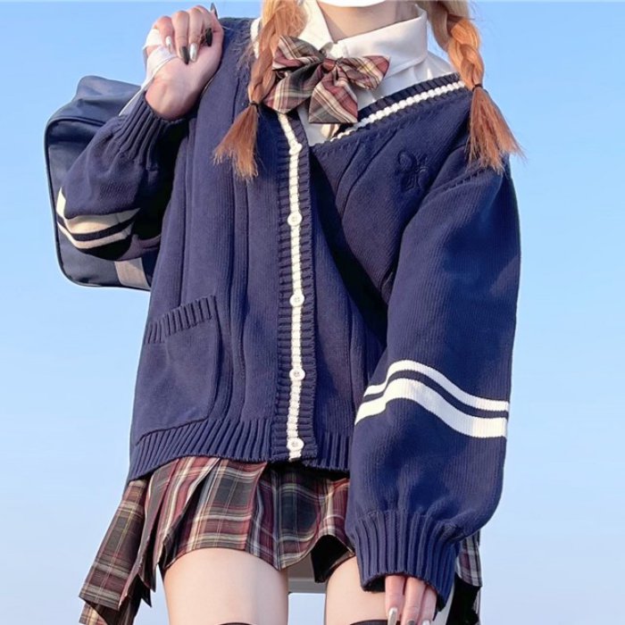 セーラー服 販売 カーディガン 水色