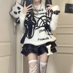 イミテーションミンクスパイダーセーター◆トップス ワンサイズ