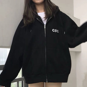 ジップアップロゴパーカー◆アウター S、M、L、XL、XXL