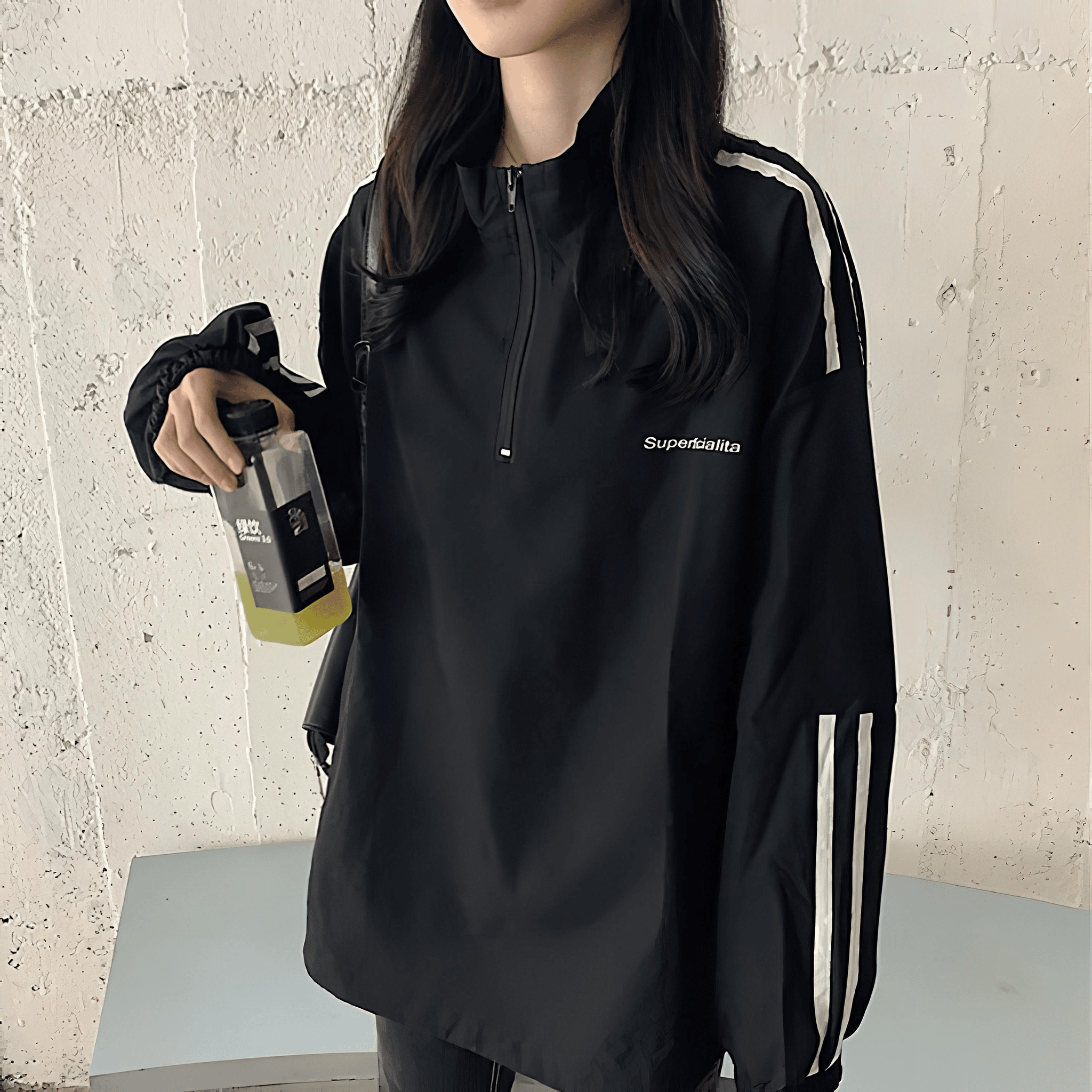 ハーフジップアップジャケット◆ジャケット ガーリー系 M、L、XL、XXL