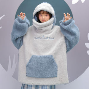 モコモコシャーク厚手パーカー◆アウター　パーカー　S、M、L、XL、XXL