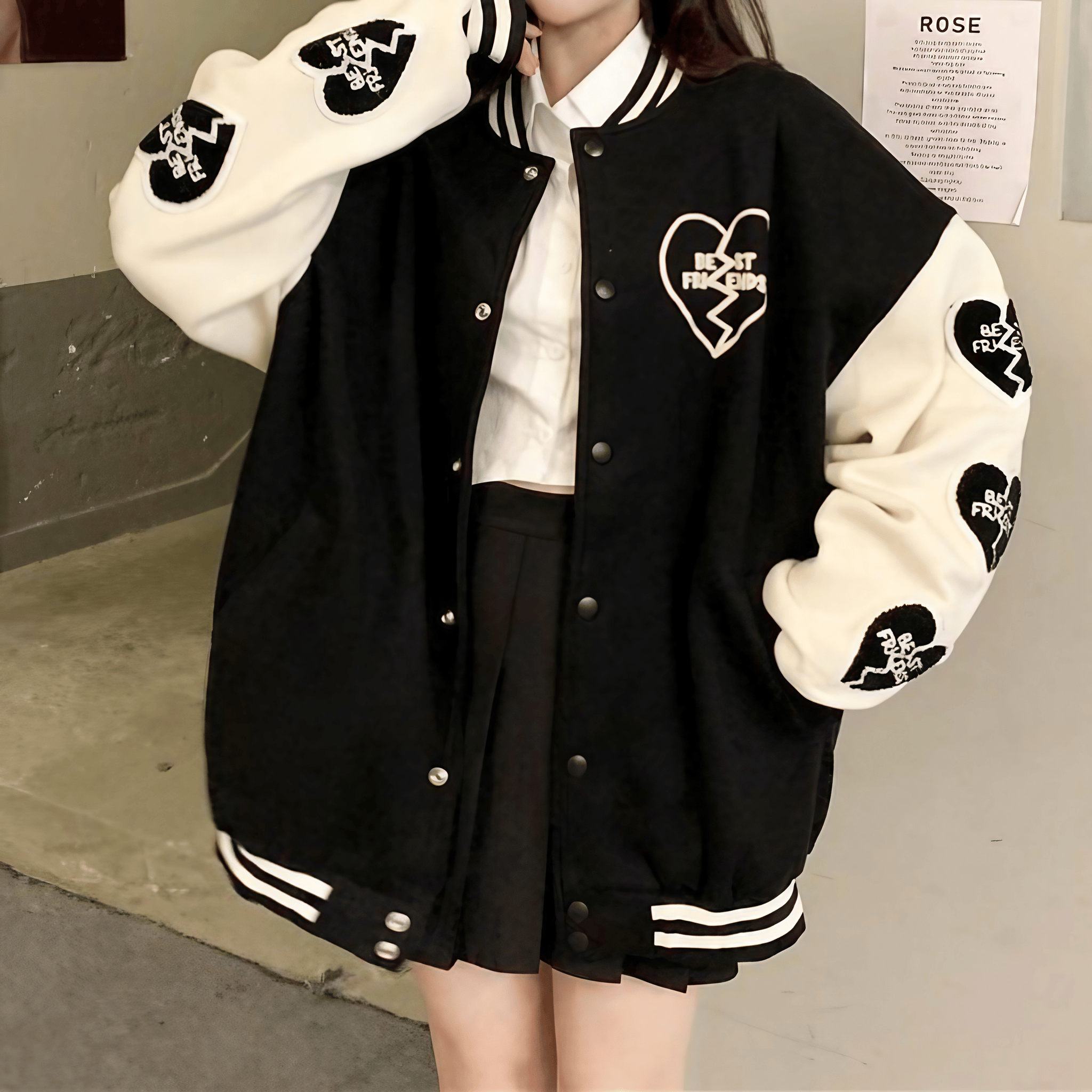 裏起毛ブロークンハートジャケット◆ジャケット ガーリー系 S、M、L、XL