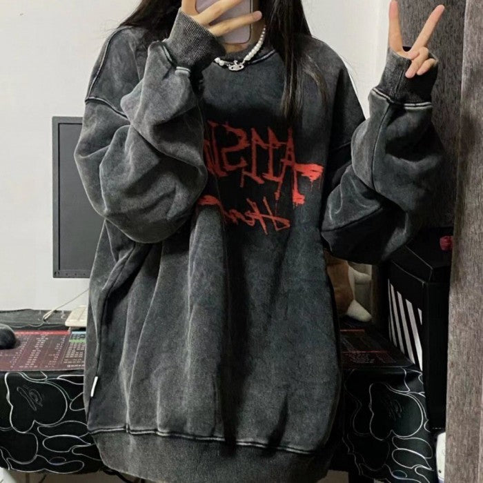 ゴシックロゴプリントトレーナー◆トレーナー 地雷系 M、L、XL