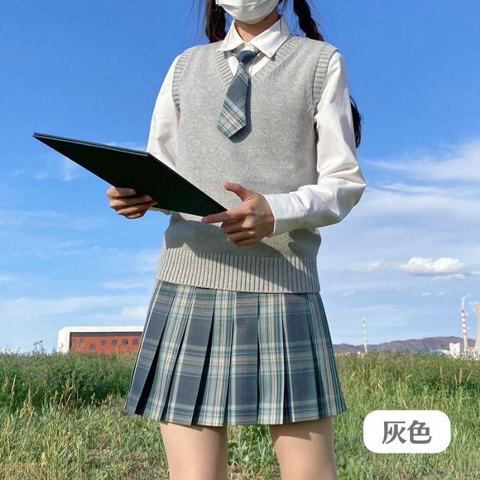 Vネック薄手ニットベスト[5]◆ベスト 学生服 XS、S、M、L、XL、XXL