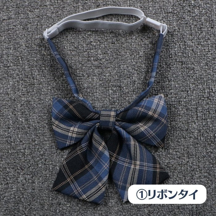 チェック柄リボンタイ・ネクタイ[1]◆学生服リボン・ネクタイ 学生服