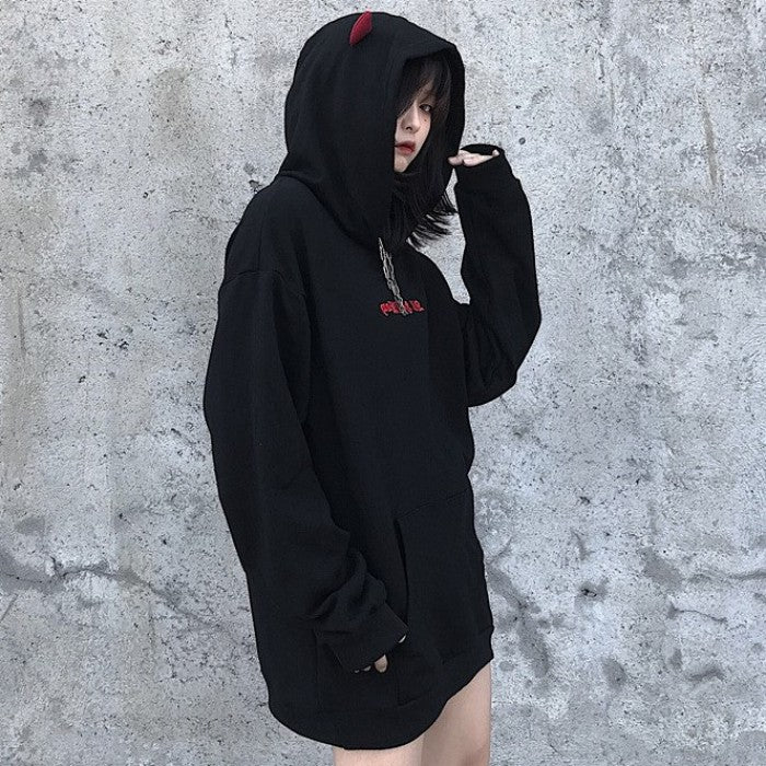 耳付デビルウイングパーカー◆パーカー 地雷系 M、L、XL、XXL