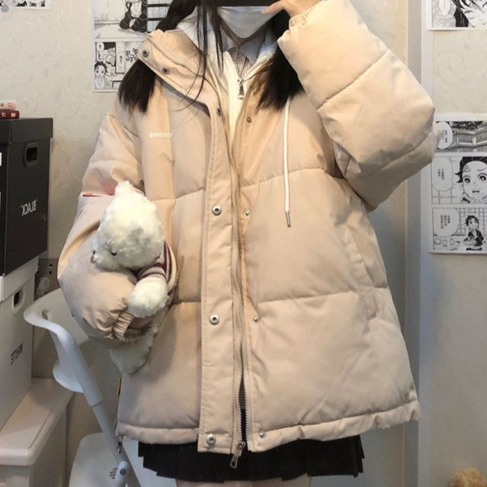 フード付中綿フェイクツーピースジャケット◆ジャケット ガーリー系 S、M、L、XL、XXL