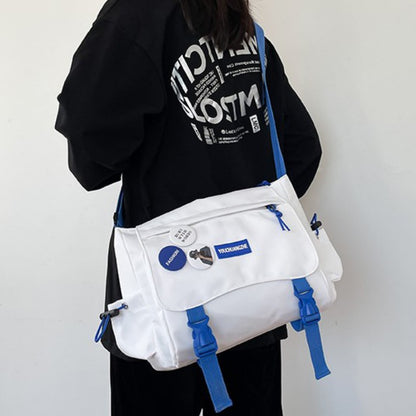 防水加工大容量ナイロンショルダーバッグ◆ショルダーバッグ 学生鞄