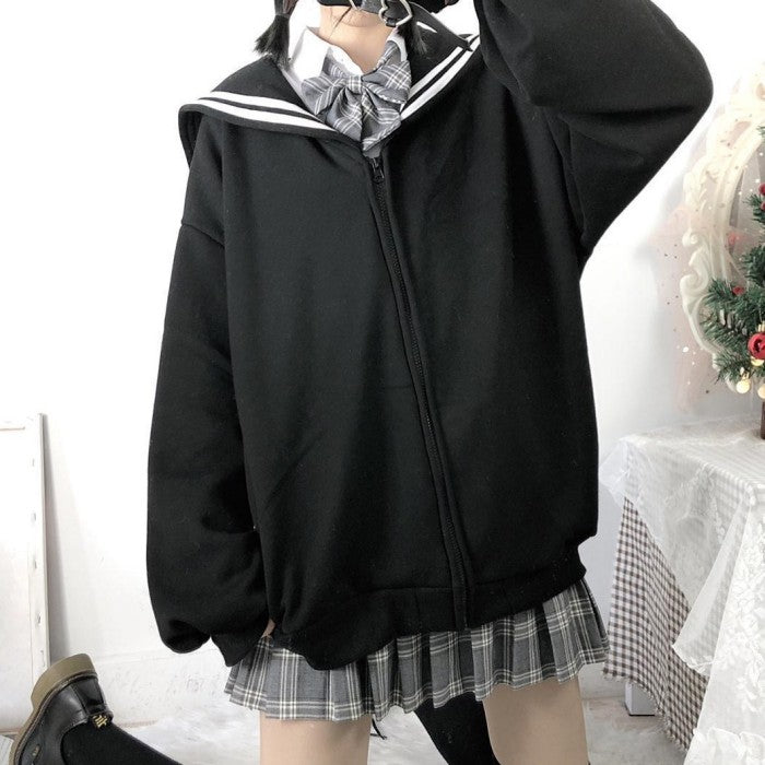 パフスリーブネイビーカラージャケット◆ジャケット ガーリー系 S、M、L、XL、XXL