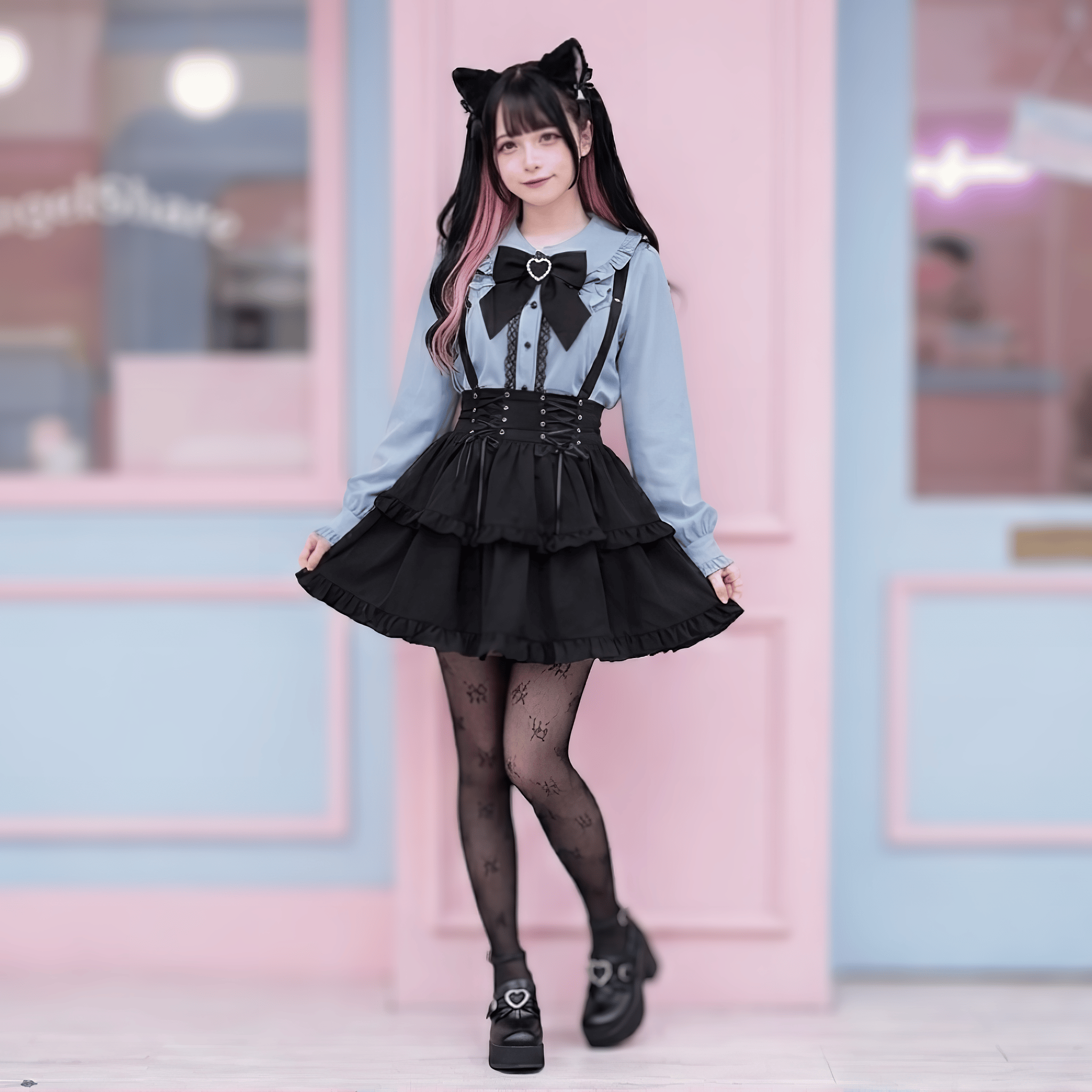 【AngelShare】ドールカラーフリルカフスブラウス◆ブラウス 地雷系 S、M、L
