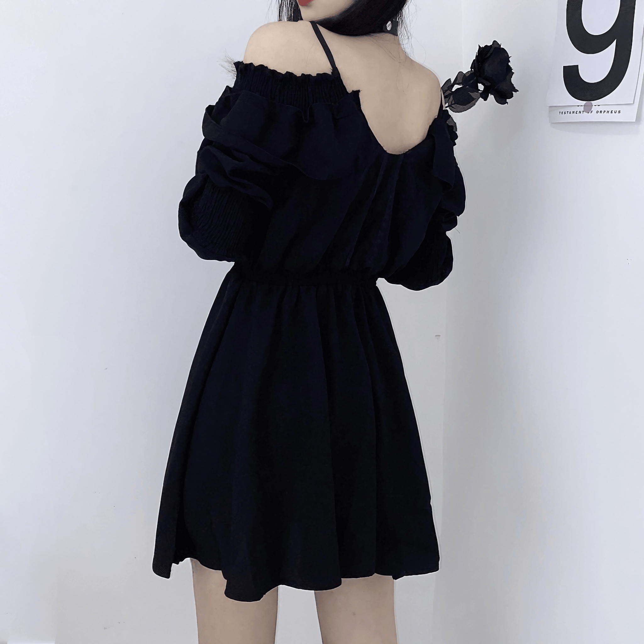 オフショルレースアップワンピース◆ワンピース ゴシック系 S、M、L、XL、XXL