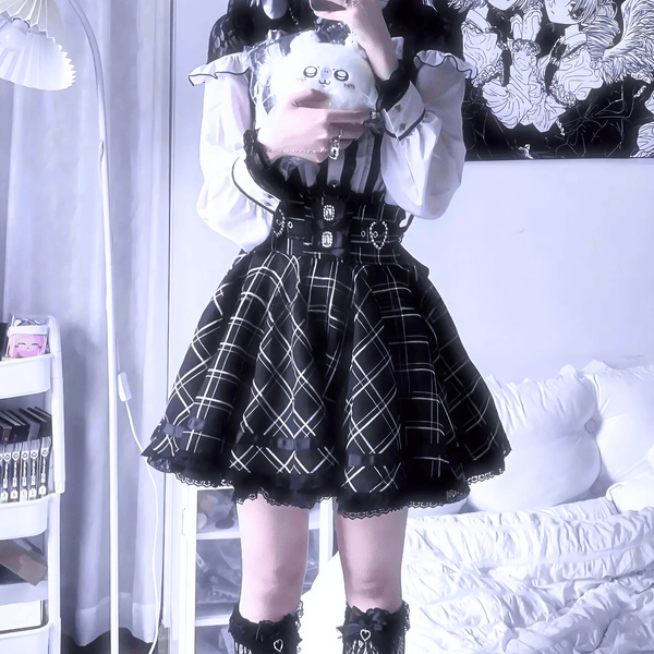 DimMoire PUNKフリルミニスカート チェック DimMoire PUNKフリルミニ DimMoire PUNKフリルミニスカート チェック DimMoire PUNKフリルミニ