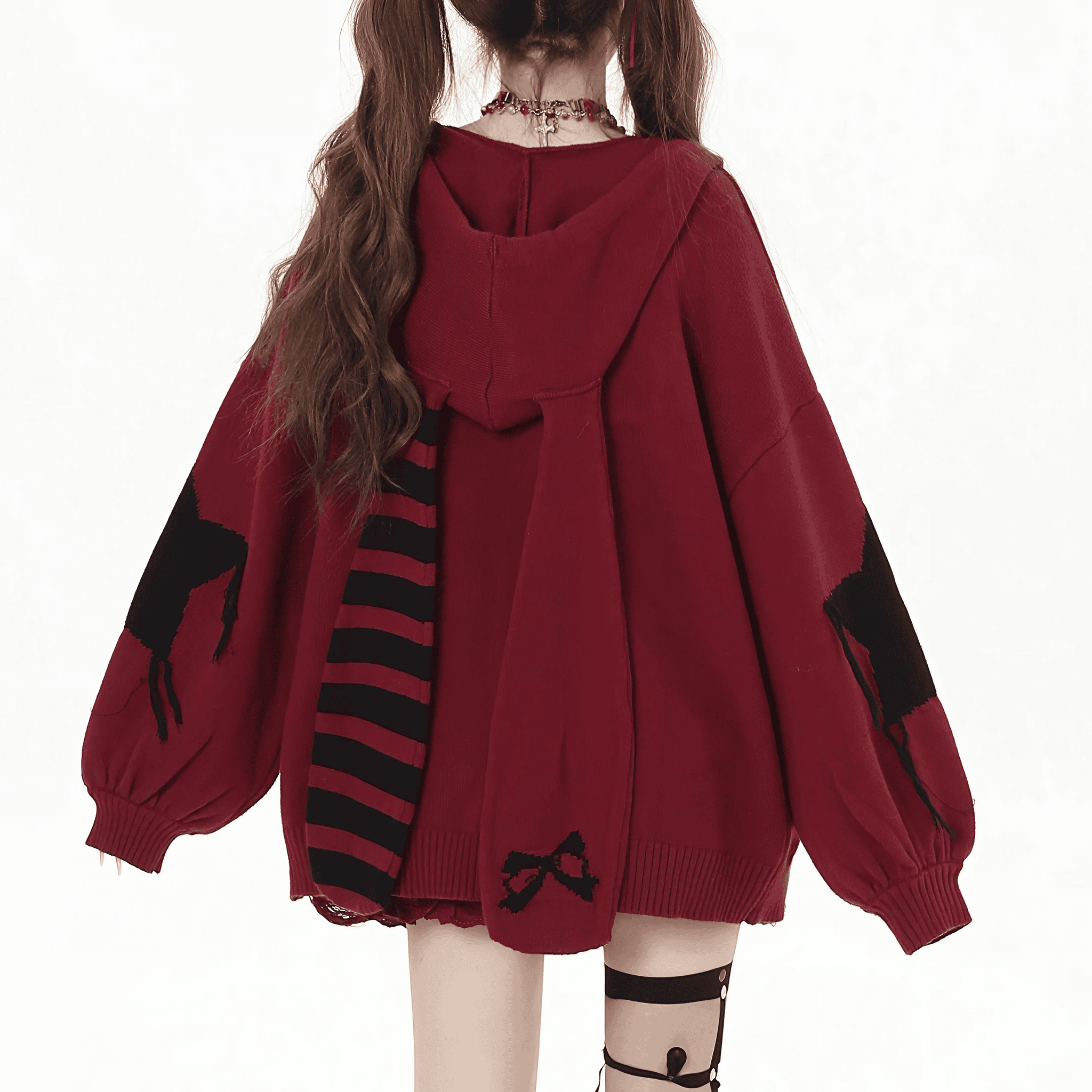 【CrazyGirl】うさ耳オーバーサイズパーカー◆パーカー 地雷系 S、M、L