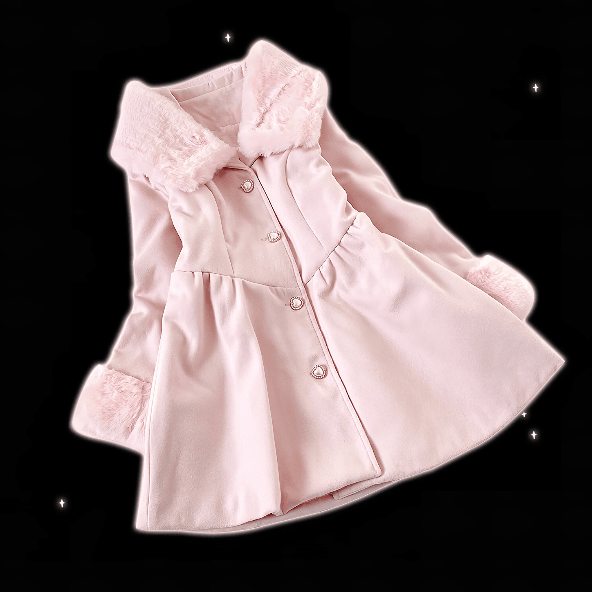 ガーリーピンク 韓国風デザイン コート Mサイズ 大きいサイズ＞2wayカラーロングコート marun 通販【ニッセン】