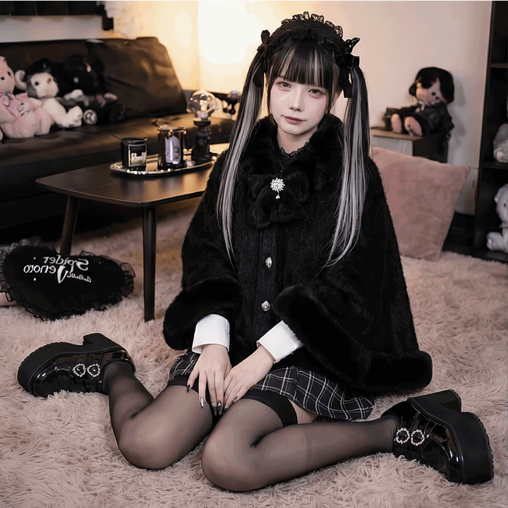 kanna】エンジェルファーケープポンチョ◇コート ガーリー系 ワン