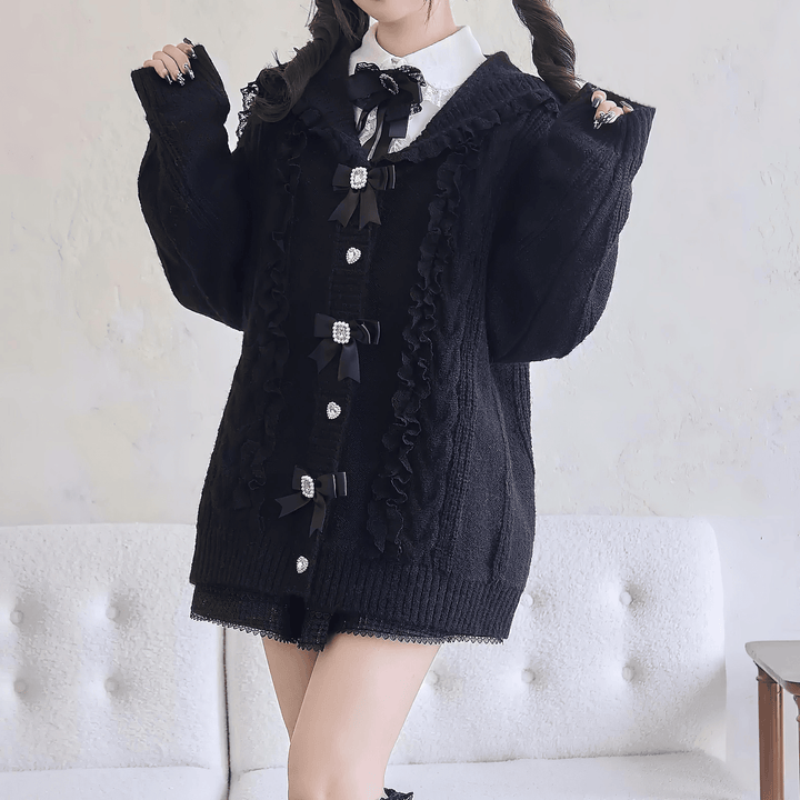 nodress 新発売 ピンク レース リボン カーディガン (NoGenki nodress 新発売 ピンク レース リボン カーディガン (NoGenki
