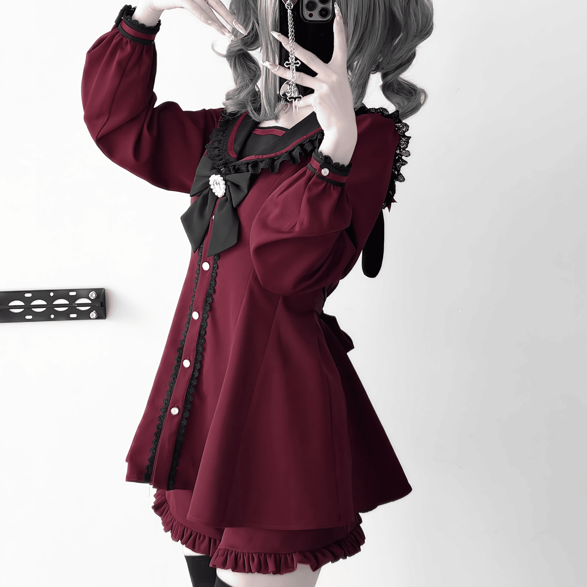 【kanna】セーラーワンピxフリルショーツセットアップ◆セットアップ 地雷系 S、M、L、XL