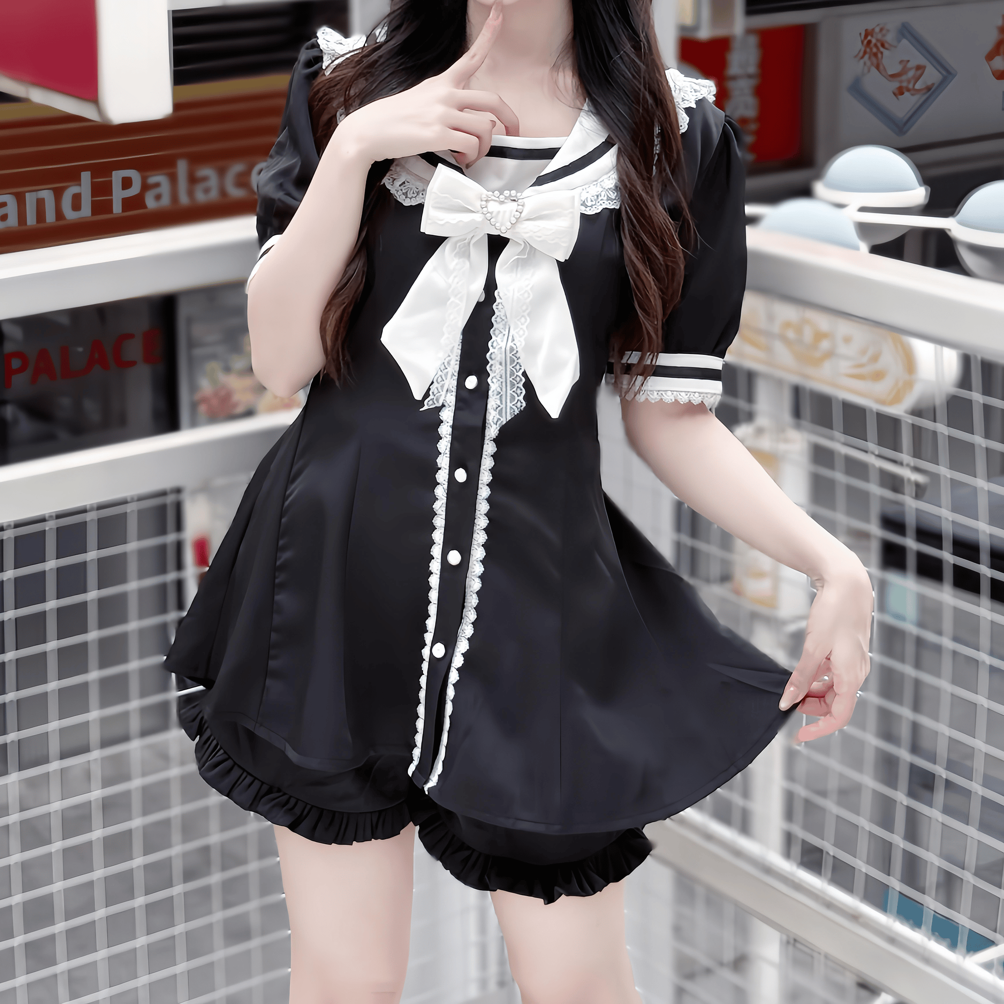 【kanna】セーラーフリルセットアップ◆セットアップ 地雷系 S、M、L、XL