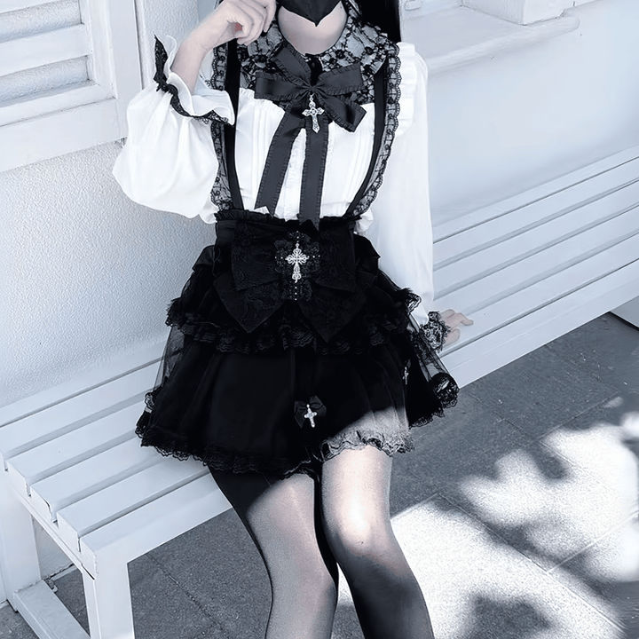 オーダー受け付け中♪ラベンダー♡フリルとレースの入学、入園準備に♪ LaLaTulle USA/インポート】オープンバスト キャミソール