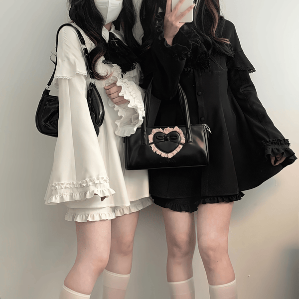 フリルレイヤードデザインワンピース◆ワンピース 地雷系 S、M、L