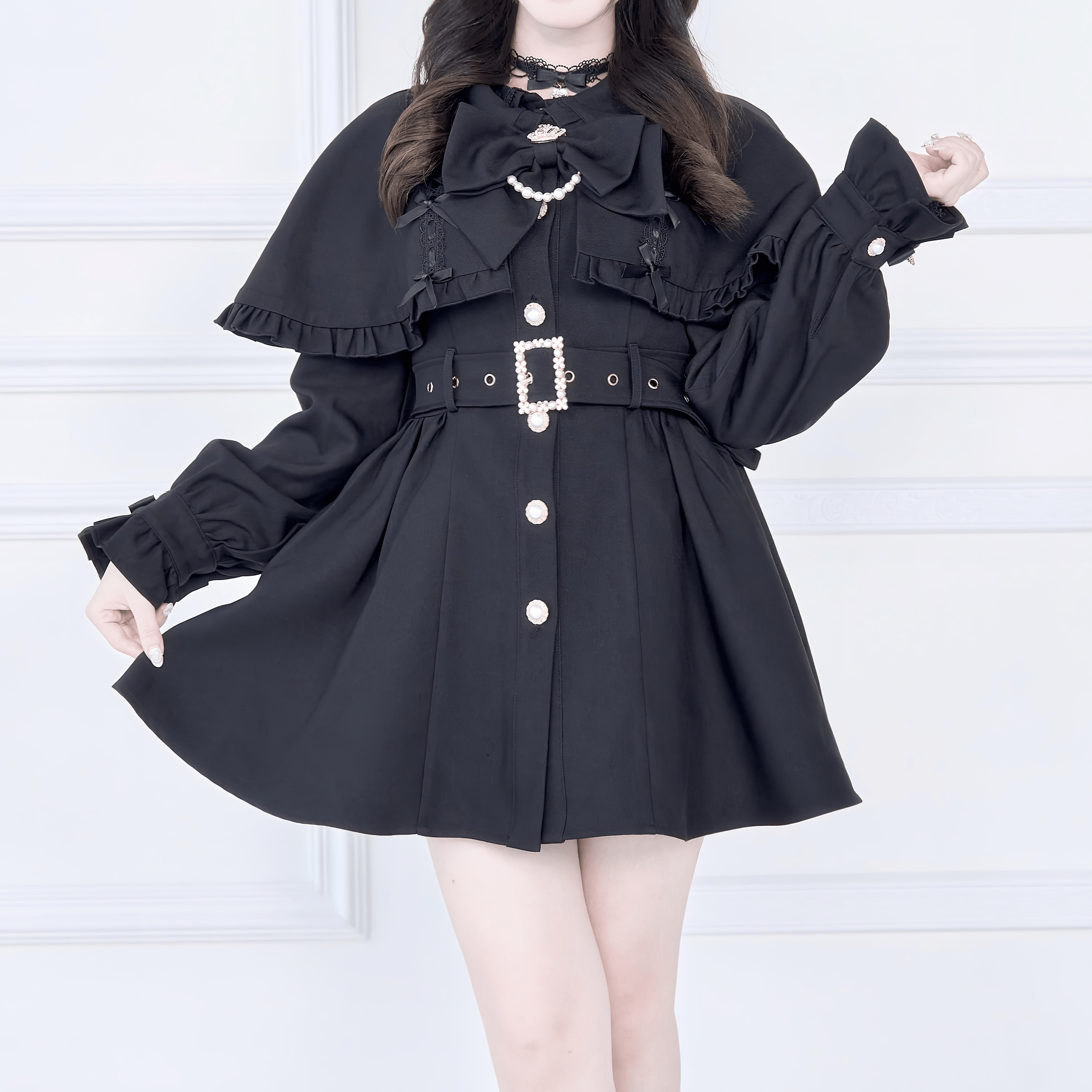 【NoGenki】クラシカルコート風ケープセットアップ◆セットアップ 地雷系 S、M