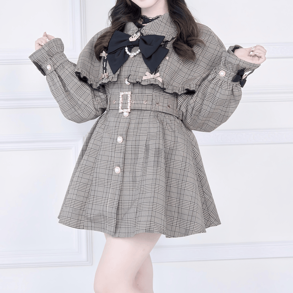 【NoGenki】クラシカルコート風ケープセットアップ◆セットアップ 地雷系 S、M