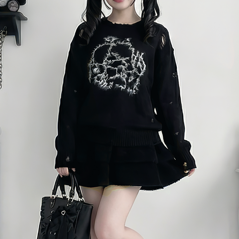 ダブルフリルリボンシャギースカート◆ミニスカート ガーリー系 M