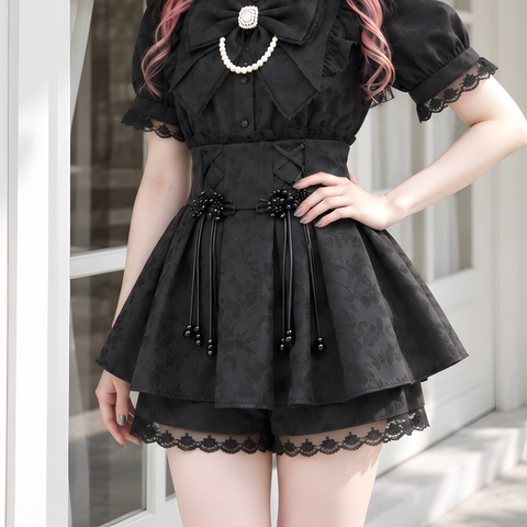 【AngelShare】ハイウエストフレアミニスカート◆ミニスカート 地雷系 M、L、XL、XXL