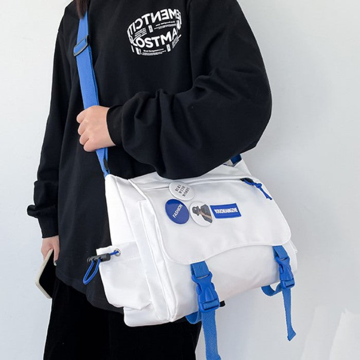 防水加工大容量ナイロンショルダーバッグ◆ショルダーバッグ 学生鞄