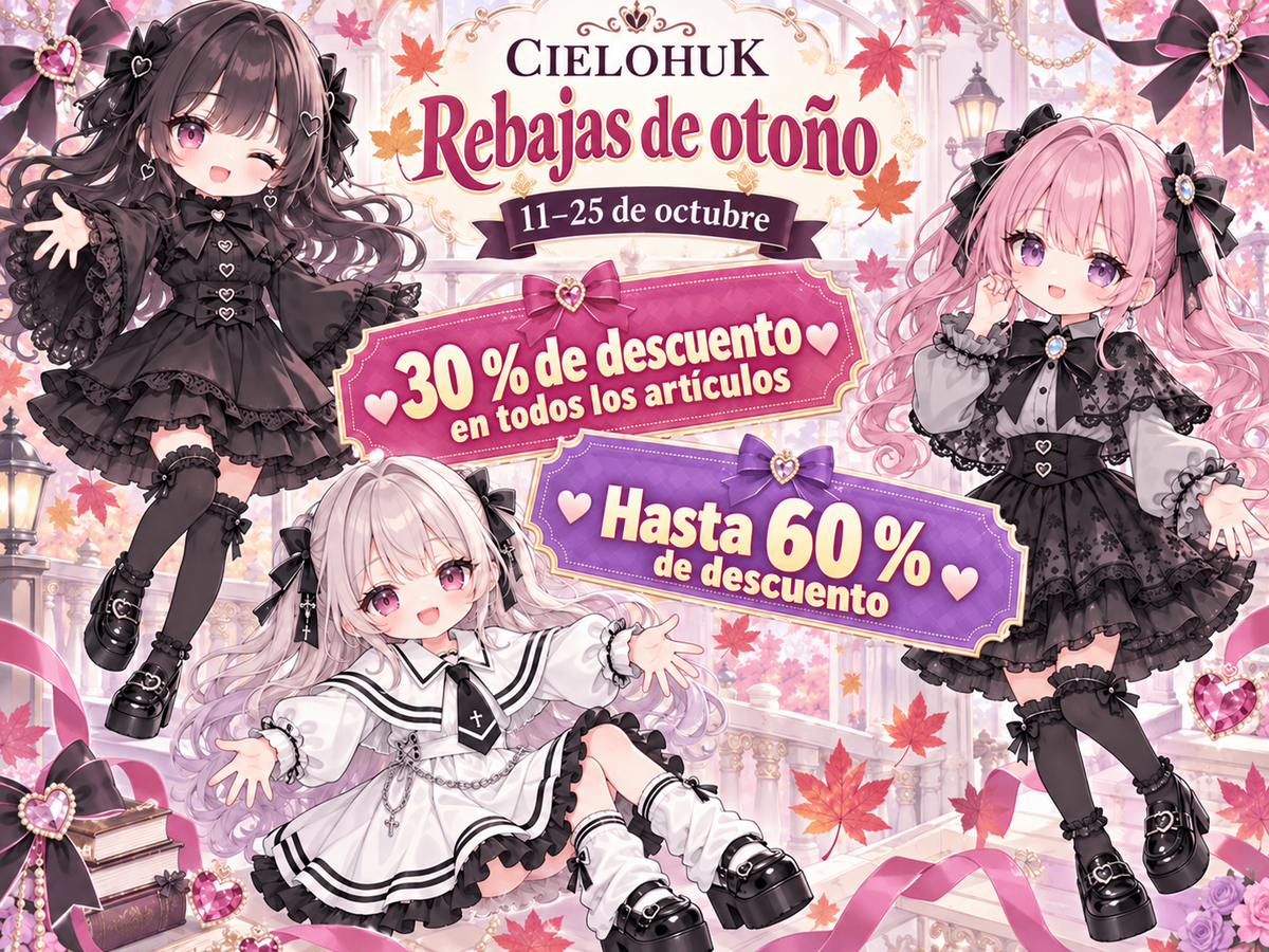 Rebajas de otoño — 11–25 de octubre — 30 % de descuento en todos los artículos — Hasta 60 % de descuento