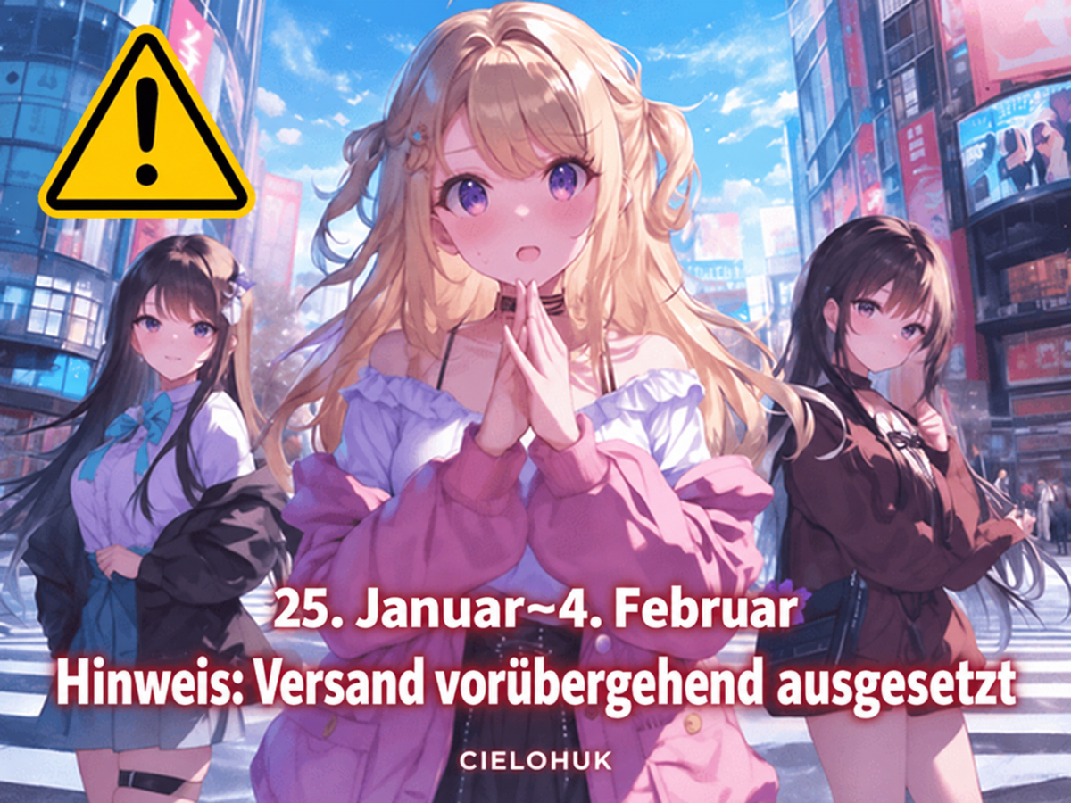 Hinweis: vorübergehende Versandpause vom 25. Januar bis zum 4. Februar