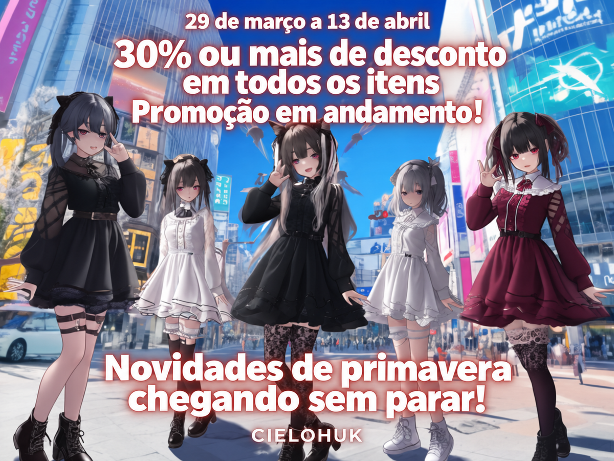 Promoção das novidades de primavera em andamento!